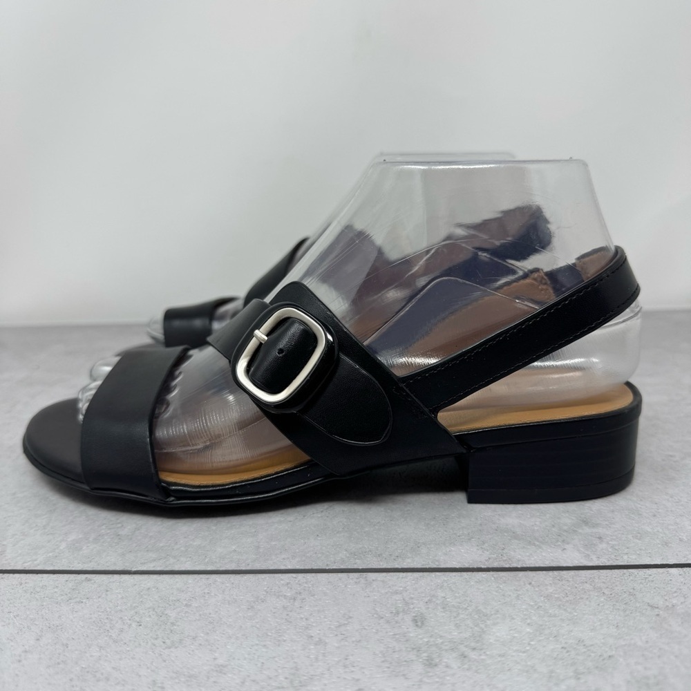 Naturalizer MEESHA Black Leather Buckle Strap Sandals Size 7